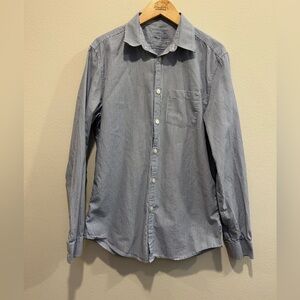 Gap Men's Blue Striped Shirt, Classic Fit, Xsmall